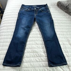 Silver SUKI Capri size W 28 excellent condition